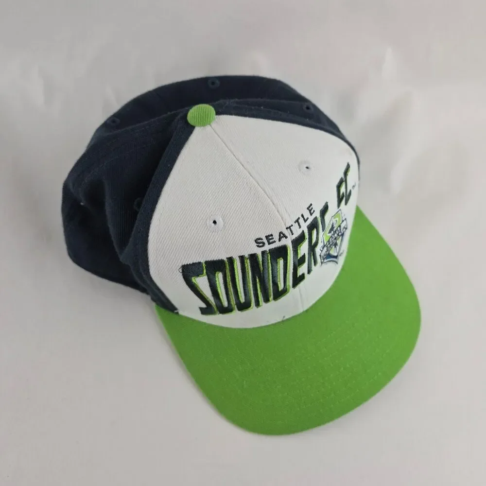 Seattle Sounders FC Hat Men Adidas Snapback Cap MLS Soccer Green Adjustable Wool